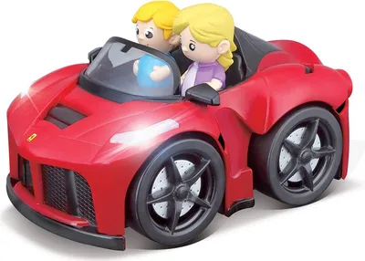 Produktbild von BB Junior - Spielzeugauto mit Licht & Sound - Poppin' Driver LaFerrari Aperta (rot, 15cm)