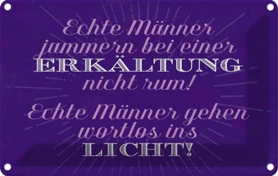 Produktbild von vianmo Blechschild 20x30 cm echte Männer jammern nicht Spruch Zitat