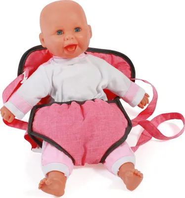 Produktbild von Puppen-Tragegurt, Melange anthrazit-pink