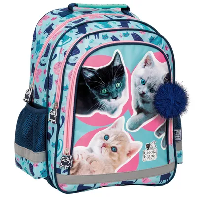 Produktbild von Derform mehrfarbig licht Rucksack Schulrucksack Schultasche Cleo&Frank katze