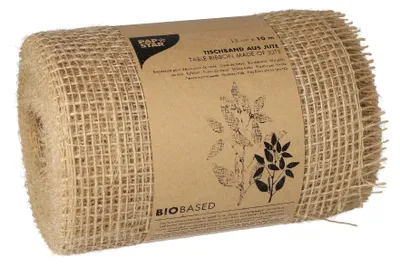 Zdjęcie produktu dla Papstar Jute Tischband 10 m x 15 cm natur auf Rolle