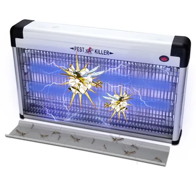Produktbild von Peviasot Insektenvernichter Mueckenlampe elektrische Leistungsstarke Fliegenfalle, UV-Licht 30w, 50-80 m2 Nutzflaeche fuer Innenraeume, Gaerten