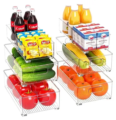 Immagine prodotto di Set di organizer per frigorifero - 8 contenitori impilabili