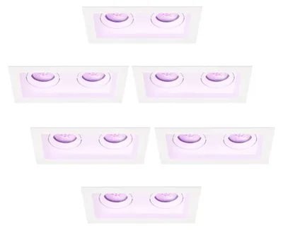 Image de Ledvion lot de 6 spot encastrable LED blanc 4.9W RGB CCT dimmable