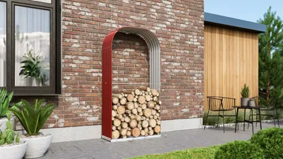 Produktbild von Vitavia Kaminholzregal "Lignum 401" rubin 40 x 99 x 200 cm (hoch)