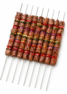 Produktbild von BAYLI 50x Edelstahl Grillspieße | kleine Schaschlikspieße | 33cm Schampura Rostfrei | Fleischspieße für Lagerfeuer | Schaschlikgrill | BBQ Grillen | Kebab Grillzubehör für Mangal