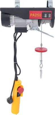 Immagine prodotto di Avvolgitori elettrici per cavi - Argano elettrico da 250 kg, 550 W - Avvolgitori motorizzati - Cavo in acciaio da 18 metri