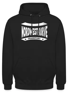 Produktbild von Spreadshirt Nordwestkurve Frankfurt Fußball Fan Uni Hoodie, M, Schwarz