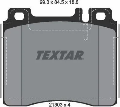 Produktbild von TEXTAR Bremsbeläge Satz Vorne passend für MERCEDES-BENZ S-Klasse Limousine (W140) 2130304