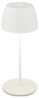 Image de Briloner Serina Mini lampe de table LED sans fil IP44, Variable, tactile, protection contre les éclaboussures, sans fil, blanc, Ø8 x 20 cm