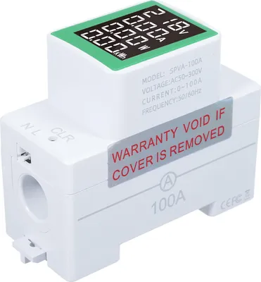 Obrázek produktu pro PZEM-008 Digitální elektroměr na DIN lištu Watt Kwh Wattmeter Monitor Ammeter Voltmeter AC 50-300V 100A s LCD displejem