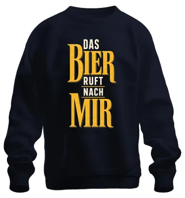 Produktbild von Das Bier ruft nach mir Lustig Saufen Party Geschenk Alkohol Sweatshirt Pullover, Navy, XXL