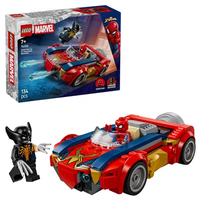 Obrázek produktu pro LEGO Marvel Spider-Man a auto vs. venomizovaný Wolverine, Sada na stavění, 7 rok/roky, Plast, 134 kusů, 210 g