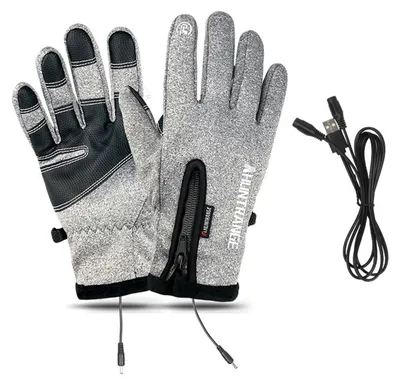 Produktbild von Wasserdichte, beheizbare Handschuhe für Damen und Herren, wiederaufladbar, mit Touchscreen, elektrisch beheizbar, zum Skifahren, Wandern, Radfahren und Autofahren.