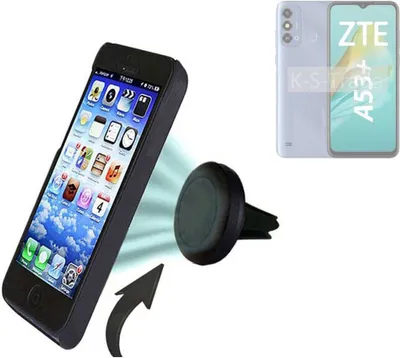 Produktbild von K-S-Trade Kompatibel mit ZTE Blade A53+ Auto Handy Halterung KFZ Halter Lüftungsgitterhalterung Air Vent mount Smartphone Halter