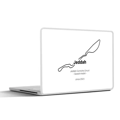 Produktbild von MuchoWow® Laptop Aufkleber Sticker Cover Formel 1 - Jeddah - Rennstrecke 30x21 cm - Sticker für Laptop - Selbstklebend