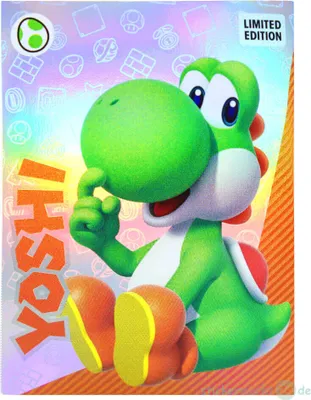 Produktbild von Panini Super Mario Sticker - Play Time - Limited Edition Card - Yoshi Gold Karte