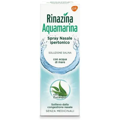 Produktbild von RINAZINA Aquamarina Nasenspray, hypertonisch mit Eukalyptus, 20 ml
