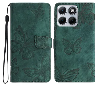 Produktbild von Motorola Edge 70 Fusion Hülle - Coverup Schmetterlinge Klapphülle - Grün