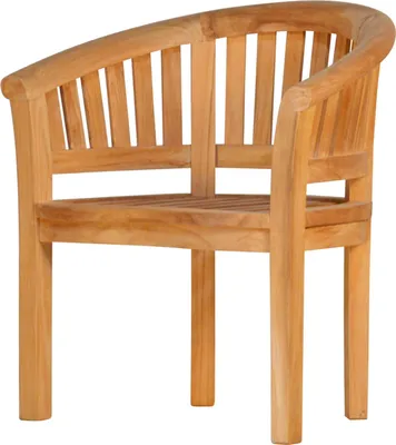 Produktbild von Gartensessel Teak Varadero als schwungvoller Bananensessel Massivholz nachhaltig und naturbelassen für Garten Terrasse Balkon