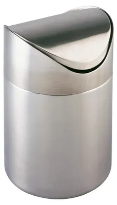 Immagine prodotto di WENKO cosmetici coperchio oscillante bidone della spazzatura bagno OTRANTO 3 L acciaio inox cucina