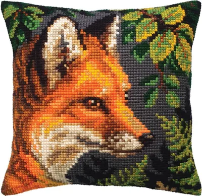 Produktbild von CDA Kreuzstichkissen Set "Fuchs", bedruckt, 40x40cm
