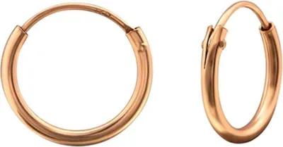 Produktbild von Kleine Creolen Silber 925 Ohrringe grau, roségold Roségold 12 mm
