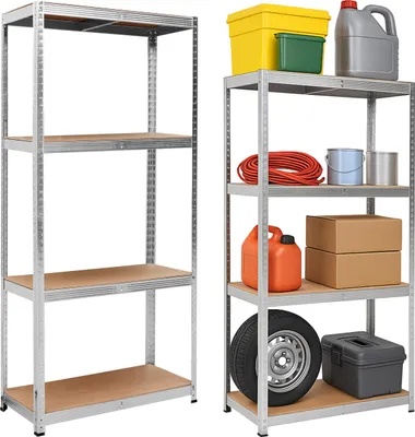 Obrázok produktu pre Skladovací regál 4 úrovne 174X80X40 150 Kg Strieborná