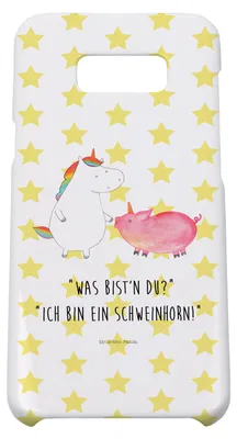 Produktbild von Mr. & Mrs. Panda Samsung Galaxy S8 plus Handyhülle  Einhorn Schwein - Weiß - Geschenk, Handy, Unicorn, Cover, Freundin, Case, Schweinchen, Hülle, Einhörner