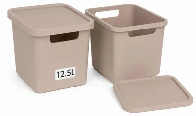 Produktbild von Plastard Aufbewahrungsbox mit Deckel 2er-Set 12,5 Liter in Pink