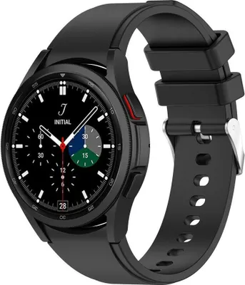 Produktbild von Strap-it Samsung Galaxy Watch 4 Classic 46mm Armband Silikon (Schwarz)