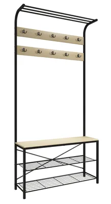 Productafbeelding van TaliroGR kapstok eik decor, zwart.