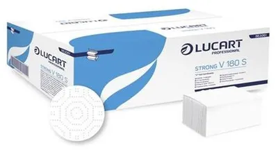 Produktbild von Papierhandtücher, V-Faltung, 2-lagig, 180 Stück, LUCART, "Strong V180S", schneeweiß