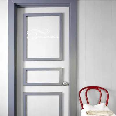 Produktbild von Wandtattoo - Wandaufkleber - Tür- Wandtattoo Badezimmer - 60cm x 20cm Weiß - Dekoration Küche Wohnzimmer Wand
