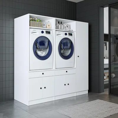 Produktbild von Roomart SERIE 1 Schrankwand 179 cm breit, Weiß