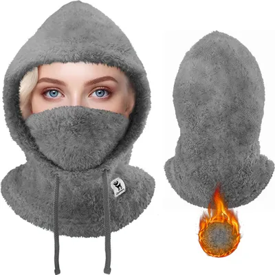 Immagine prodotto di Qunature passamontagna inverno caldo passamontagna termico scaldacollo per uomini/donne grigio scuro L