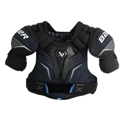 A Bauer X shoulder protector for seniors, size XL, is shown against a white background.
