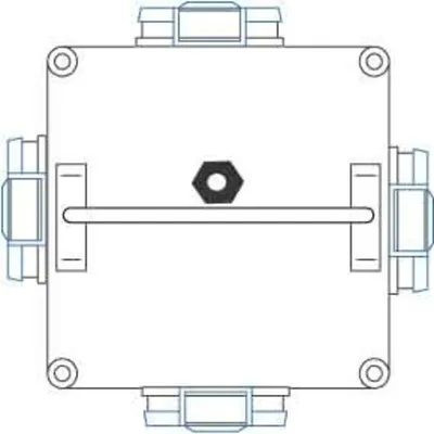 Produktbild von BALS Vollgummi-Hängeverteiler 57092 4x Schuko 230V 16A