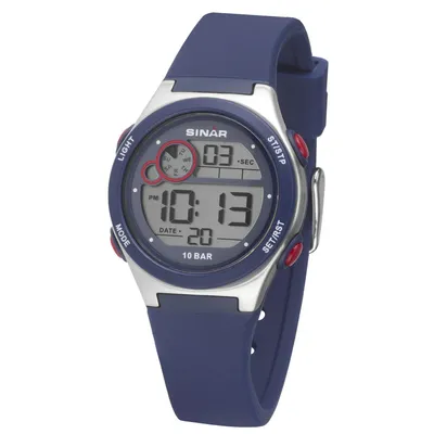 Produktbild von Sinar XF-68-2 Uhr Junge Kinderuhr Silikon Datum Alarm blau