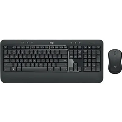 Produktbild von Logitech 920-008683, Kabellos, RF Wireless, Membran Key Switch, QWERTY, Schwarz, Maus enthalten