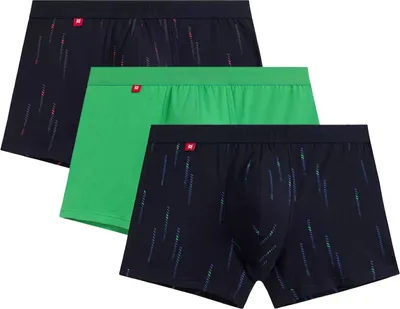 Immagine prodotto di Atlantic, Boxer da uomo, Mutande da uomo, Pantaloncini da uomo, Modello: 3MH-210, Navy/Verde, Taglia M