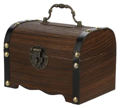 Produktbild von Holz-Spardose im Piratenstil