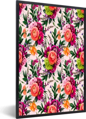 Produktbild von MuchoWow® MuchoWow® Gerahmtes Poster Blumen - Rosen - Lila 60x90 cm - Poster mit zchwarzem Bilderrahmen - Kunst
