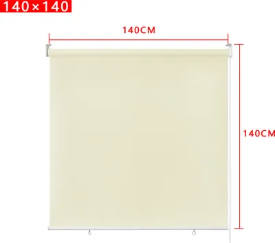 Image de LZQ Store extérieur Store vertical Store balcon Protection visuelle Protection solaire Store extérieur 140x140cm pour fenêtres et portes, Beige