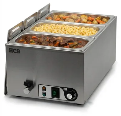 Produktbild von HCB Bain marie - 3 x 1/3 GN - 230V - Edelstahl - 8678