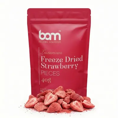 Immagine prodotto di BAM Fragole liofilizzate - frutta liofilizzata - frutta secca - 40 g
