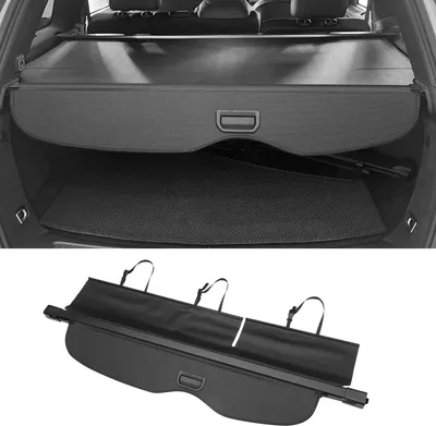 Produktbild von Auto ausziehbare Kofferraumabdeckung für Jeep Grand Cherokee 11-21 Heckklappenregal Gepäcksicherheitsabdeckung Schattierung, Leinwand, Schwarz Kohlefaser Muster