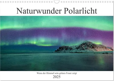 Produktbild von Naturwunder Polarlicht (Wandkalender 2025 DIN A3 quer), CALVENDO Monatskalender