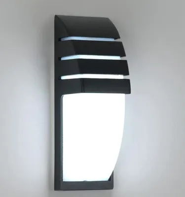 Produktbild von Moderne schwarze LED-Außenwandleuchte IP65, 12 W, 1350 lm, 6000 K kaltweiß, für Fassade, Eingang, Terrasse, Garten – COMELY