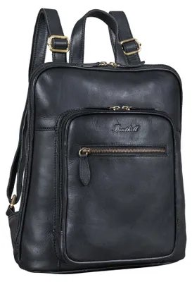 Produktbild von Benthill Rucksack Echt Leder Echt-Leder - Kurierrucksack Fahrradrucksack Trekkingrucksack - Damen Herren Rucksack - Lederrucksack